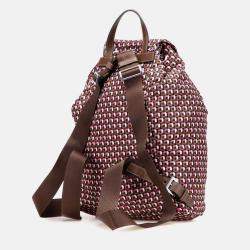 Pre Owned Prada Pink Tessuto Stampato Backpack