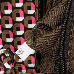 Pre Owned Prada Pink Tessuto Stampato Backpack