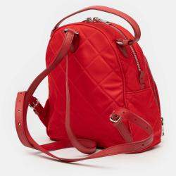 Pre Owned Prada Impuntu Tessuto Backpack