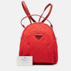 Pre Owned Prada Impuntu Tessuto Backpack
