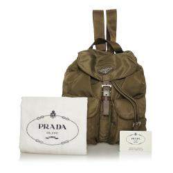 Prada Green Tessuto Drawstring Backpack