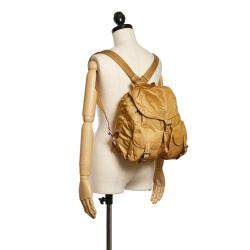 Prada Beige/Brown Tessuto Drawstring Backpack