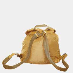 Prada Beige/Brown Tessuto Drawstring Backpack