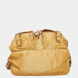 Prada Beige/Brown Tessuto Drawstring Backpack