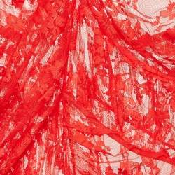 Preen By Thornton Bregazzi Red Floral Patterned Tulle Midi Dress M