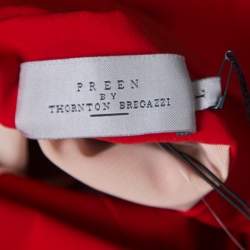 Preen by Thornton Bregazzi Ruby Red Asymmetric Bandage Detail Dew Bodycon Dress L
