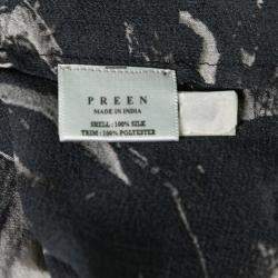 Preen by Thornton Bregazzi Blackbirds Printed Silk Long Sleeve High Low Blouse M