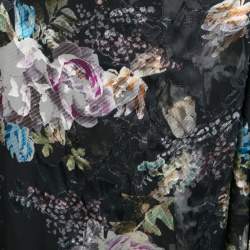 Preen By Thornton Bregazzi Floral Print Devore Chiffon Adria Maxi Wrap Skirt S