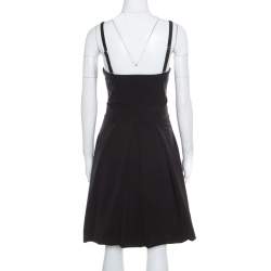 Preen by Thornton Bregazzi Black Pleated Corset Ted Felini Dress M