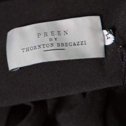 Preen by Thornton Bregazzi Black Pleated Corset Ted Felini Dress M