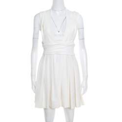 Preen by Thornton Bregazzi White Stretch Bandeau Harness Dress L