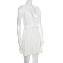 Preen by Thornton Bregazzi White Stretch Bandeau Harness Dress L