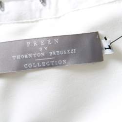 Preen by Thornton Bregazzi White Stretch Bandeau Harness Dress L