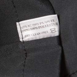 Pre Owned Preen by Thornton Bregazzi Black Plunge Neck Ted Satin Flo Dress XL