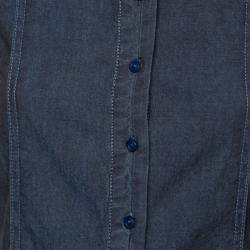 Preen Line Indigo Embroidered Chambray Sleeveless Alabama Dress XS