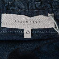 Preen Line Indigo Embroidered Chambray Sleeveless Alabama Dress XS