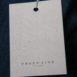 Preen Line Indigo Embroidered Chambray Sleeveless Alabama Dress XS