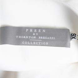 Preen by Thornton Bregazzi Collection Off White Ruched Strapless Dream Dress XS