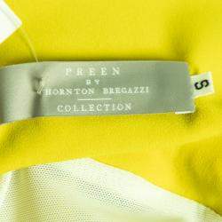 Pre Owned فستان كوكتيل برين باي ثرونتون بريغازي اخضر سيترس سترتش S