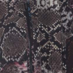 Preen by Thornton Bregazzi Multicolor Snakeskin Print Silk Blouse L