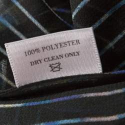 Preen Multicolor Floral and Striped Print Crepe Button Down Shirt L