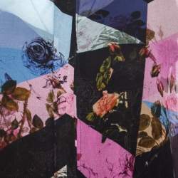 Pre Owned Preen by Thornton Bregazzi Multicolor Floral Print Sheer Georgette Shirt Dress M