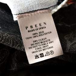 Pre Owned Preen by Thornton Bregazzi Multicolor Floral Print Sheer Georgette Shirt Dress M