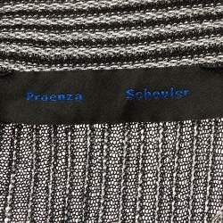 Pre Owned Proenza Schouler Black /Sliver Lurex Knit Sheer Maxi Skirt XS