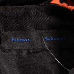 Proenza Schouler Multicolor Tiger Stripe Flocked Print Cut Out Dress S