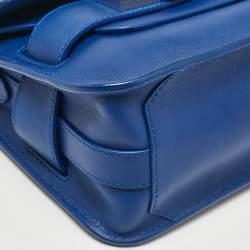 Pre Owned Proenza Schouler Blue Leather Mini Classic PS11 Shoulder Bag
