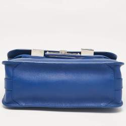 Pre Owned Proenza Schouler Blue Leather Mini Classic PS11 Shoulder Bag