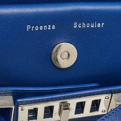Pre Owned Proenza Schouler Blue Leather Mini Classic PS11 Shoulder Bag