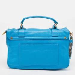 Proenza Schouler Blue Leather Tiny PS1 Top Handle Bag