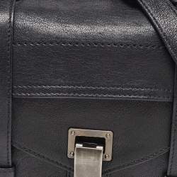 Proenza Schouler Black Leather Tiny PS1 Top Handle Bag