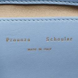 Pre Owned Proenza Schouler Light Blue Leather Puffy Tobo Chain Bag