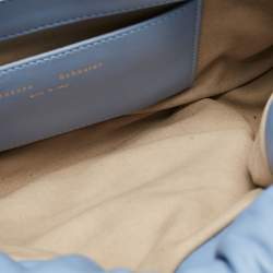 Pre Owned Proenza Schouler Light Blue Leather Puffy Tobo Chain Bag