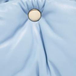 Pre Owned Proenza Schouler Light Blue Leather Puffy Tobo Chain Bag