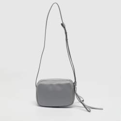 Pre Owned Proenza Schouler White Label Watts Grey Leather Camera Shoulder Bag