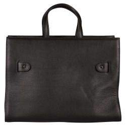 Pre Owned Proenza Schouler Black Leather Large PSII Wide Tote