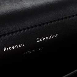 Pre Owned Proenza Schouler Black Leather, Suede and Snakeskin Wristlet Clutch