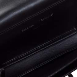 Pre Owned Proenza Schouler Black Leather, Suede and Snakeskin Wristlet Clutch