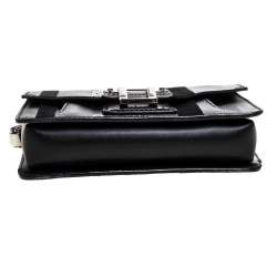 Pre Owned Proenza Schouler Black Leather, Suede and Snakeskin Wristlet Clutch