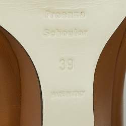 Pre Owned Proenza Schouler Brown Leather Slant Wedge Sandals Size 39