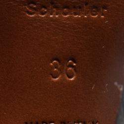 Pre Owned Proenza Schouler Black Leather Buckle Detail Sandals Size 36