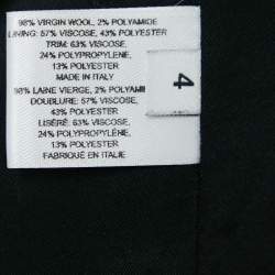 Proenza Schouler Black Wool Double Breasted Crop Jacket S