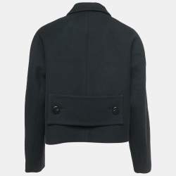 Proenza Schouler Black Wool Double Breasted Crop Jacket S