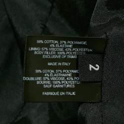 Pre Owned Proenza Schouler Black Gabardine Raw Hem Cropped Jacket S