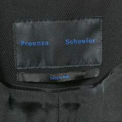 Pre Owned Proenza Schouler Black Gabardine Raw Hem Cropped Jacket S