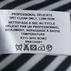 Pre Owned Proenza Schouler Black / White Striped Cotton Cut -Out Wrap Around Shirt Dress M