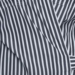 Pre Owned Proenza Schouler Black / White Striped Cotton Cut -Out Wrap Around Shirt Dress M